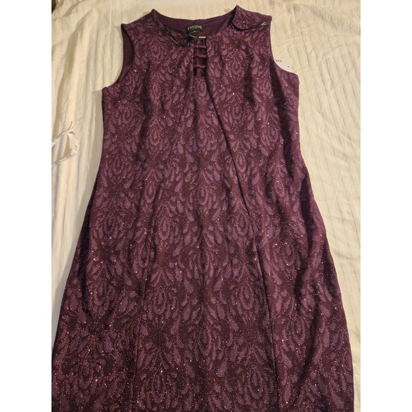 NWT EnFocus Studio Sequin Burgundy Mermaid Sleeveless Dress Size 14 Prom Evening - Picture 14 of 14